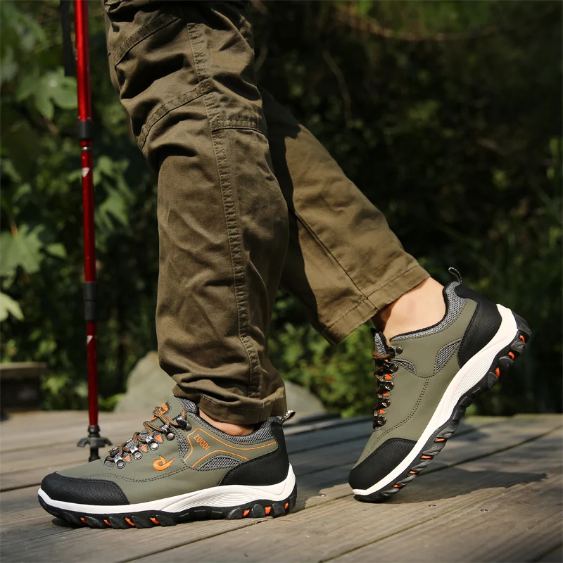 men's waterproof hiking shoes autumn winter outdoor pu leather sports wear resistant walking tactical shoes men's waterproof hiking shoes autumn winter outdoor pu leather sports wear resistant walking tactical shoes