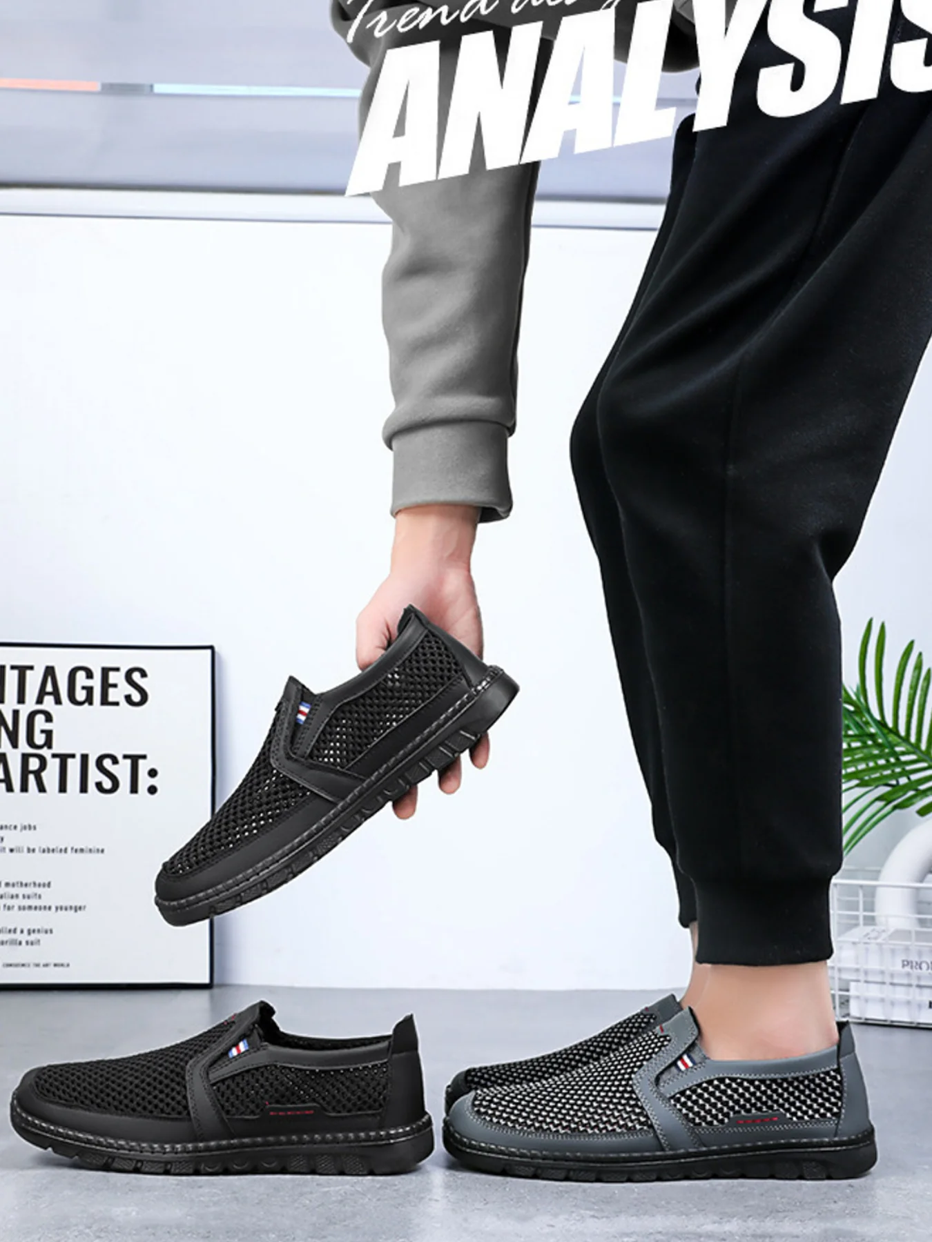 men's sneakers multi faceted ventilation holes, deodorizing without covering the feet casual sneakers designer shoes men's sneakers multi faceted ventilation holes, deodorizing without covering the feet casual sneakers designer shoes