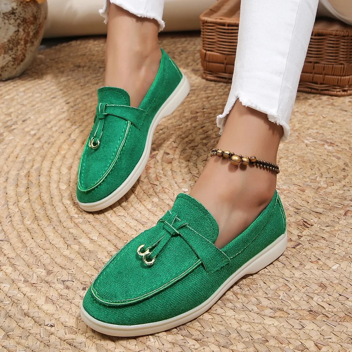woman trend women loafers slip on ladies flats high quality spring autumn casual flat single shoe woman trend women loafers slip on ladies flats high quality spring autumn casual flat single shoe