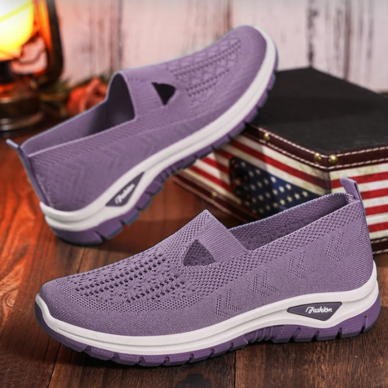 2025 new mesh women vulcanized shoes high quality women sneakers slip on flats shoes women loafers plus size 42 walking flat 2025 new mesh women vulcanized shoes high quality women sneakers slip on flats shoes women loafers plus size 42 walking flat