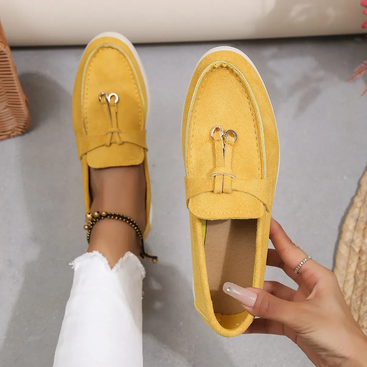 woman trend women loafers slip on ladies flats high quality spring autumn casual flat single shoe woman trend women loafers slip on ladies flats high quality spring autumn casual flat single shoe