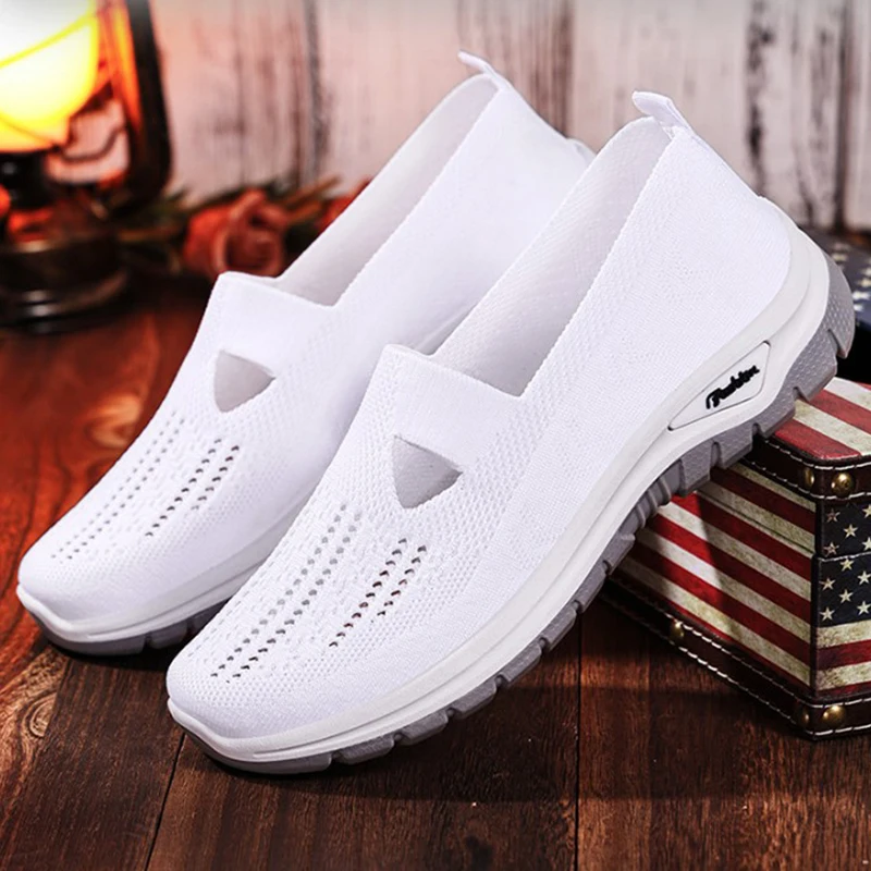 2025 new mesh women vulcanized shoes high quality women sneakers slip on flats shoes women loafers plus size 42 walking flat 2025 new mesh women vulcanized shoes high quality women sneakers slip on flats shoes women loafers plus size 42 walking flat