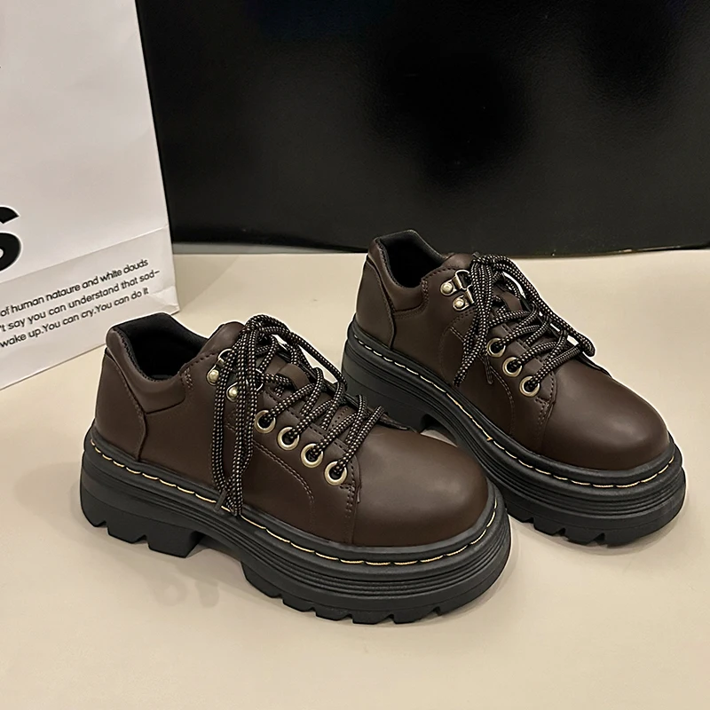 womens derby shoes autumn british style female footwear loafers with fur round toe clogs platform casual sneaker leather fall pr womens derby shoes autumn british style female footwear loafers with fur round toe clogs platform casual sneaker leather fall pr