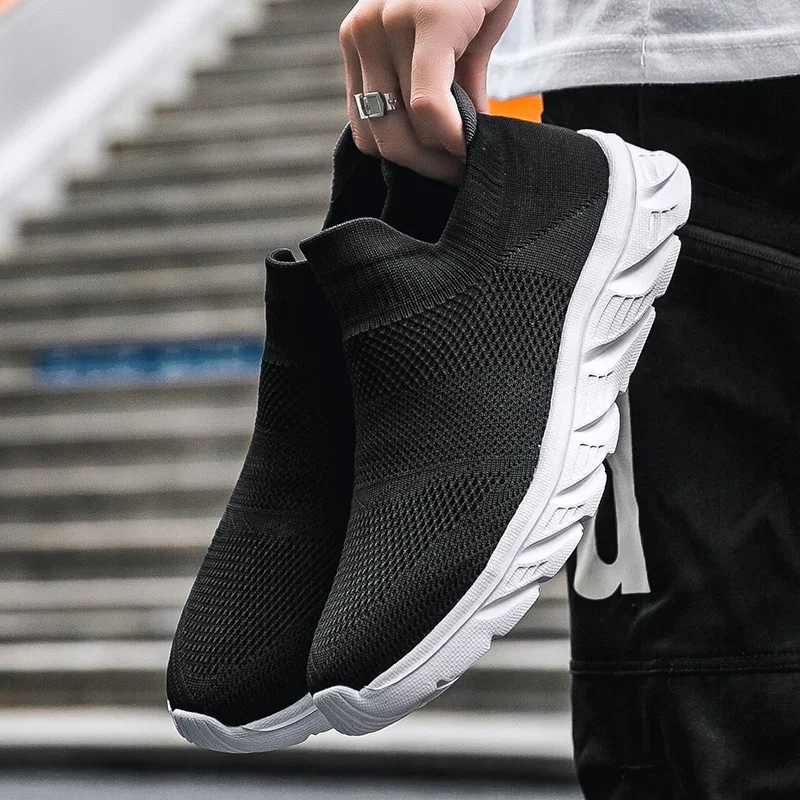 breathable men casual shoes lightweight male vulcanized shoes outdoor platform men's loafers soft mesh flats non slip sneakers breathable men casual shoes lightweight male vulcanized shoes outdoor platform men's loafers soft mesh flats non slip sneakers